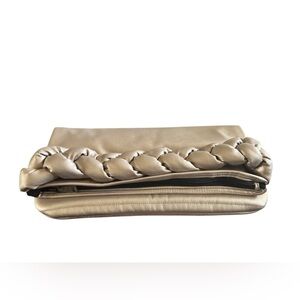 Think Royln Clutch light gold color with Braid